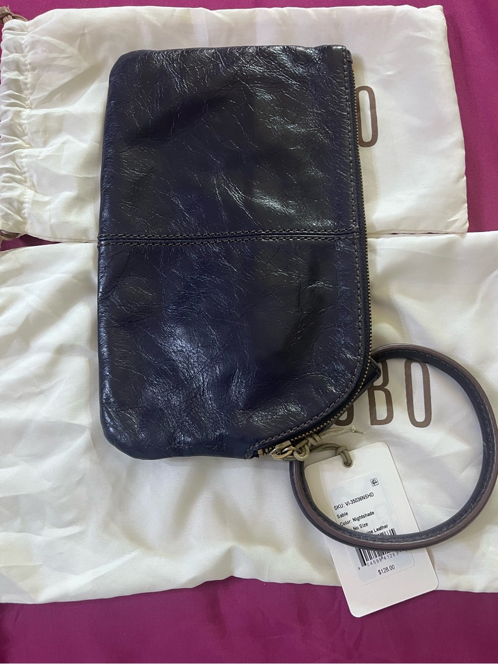Hobo Navy Sable Wristlet - Picture 2 of 8